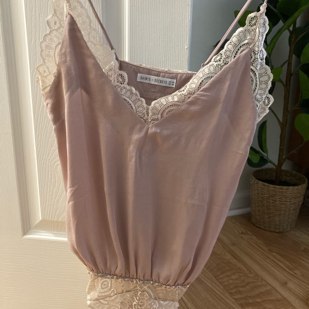 Blush bodysuit tank